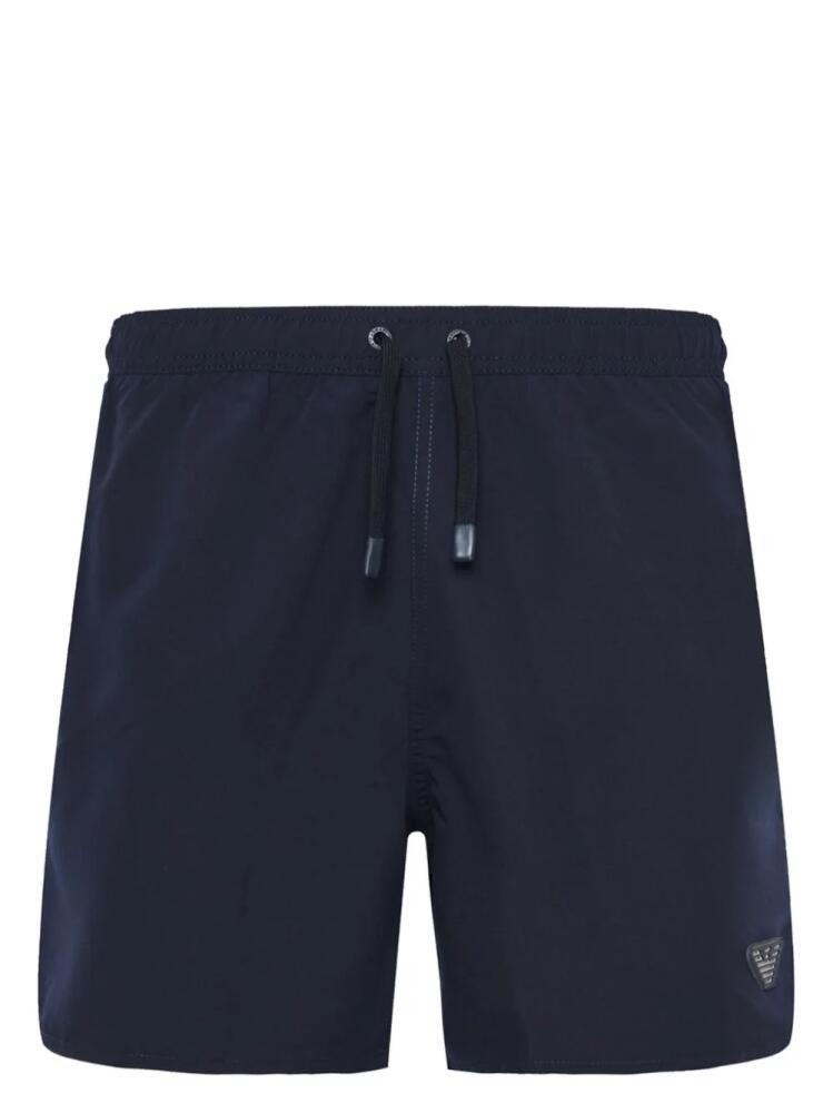 Emporio Armani logo-patch swim shorts - Blue Cover