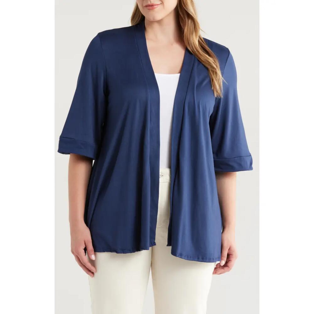 24seven Comfort Apparel Open Front Cardigan in Navy Cover