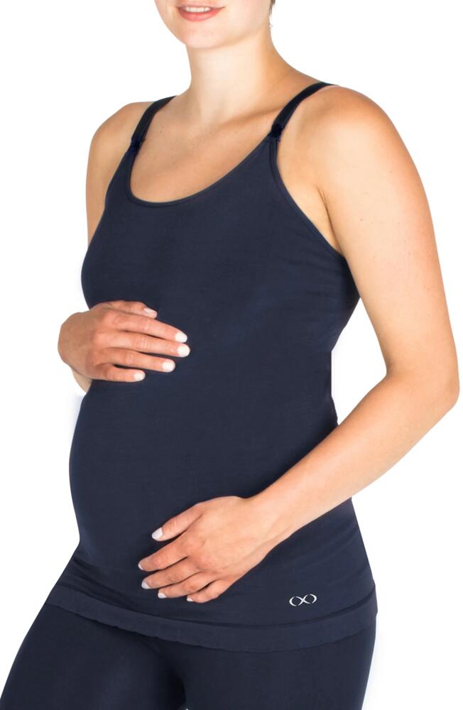 Modern Eternity Seamless Maternity/Nursing Yoga Tank in Navy Cover