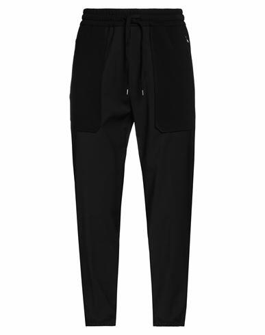 Paolo Pecora Man Pants Black Polyester, Wool, Elastane Cover