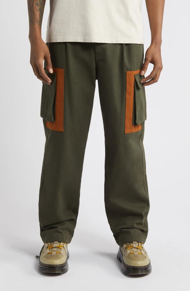 Afield Out Daybreak Cotton Cargo Pants in Teal Cover