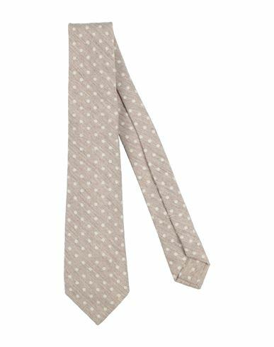 Kiton Man Ties & bow ties Beige Wool, Cashmere, Silk Cover