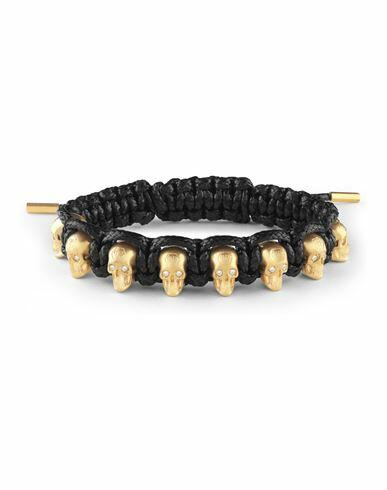 Philipp Plein 3d $kull Crystal Cotton Cord Bracelet Man Bracelet Gold Cotton Cover