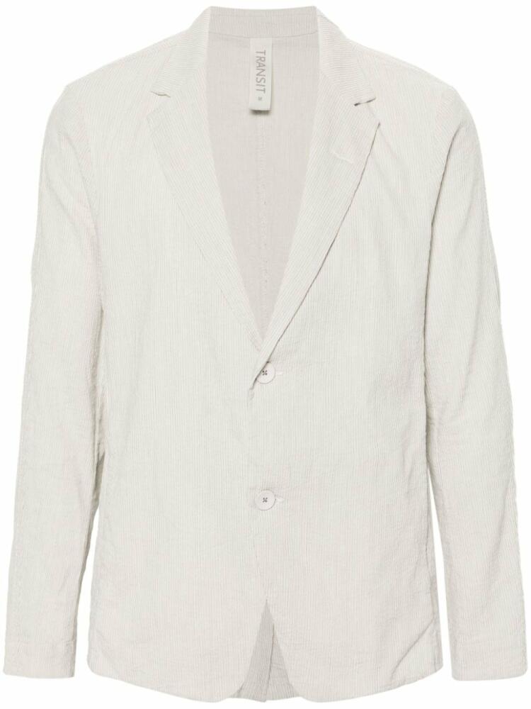 Transit single-breasted striped blazer - Grey Cover