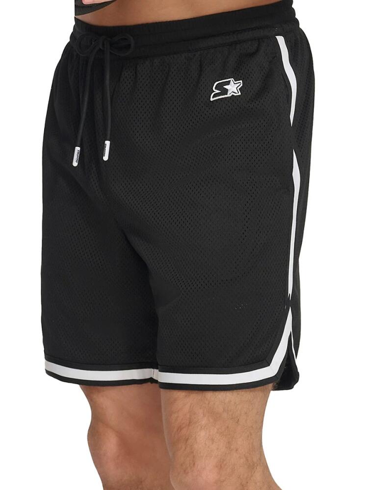 Starter Men's Regular Fit Drawstring Mesh Shorts - Black Cover