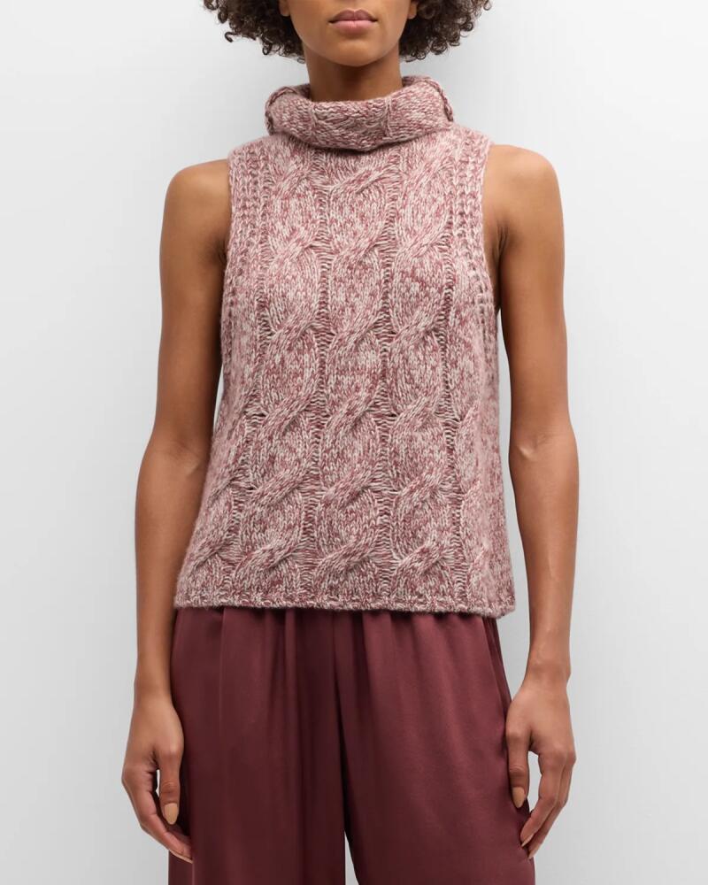 Sablyn Saige Marled Cashmere Sleeveless Turtleneck Cover