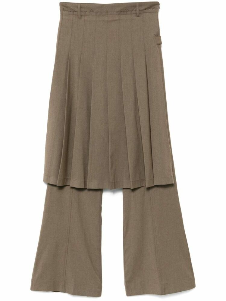 Rokh pleated trousers - Green Cover