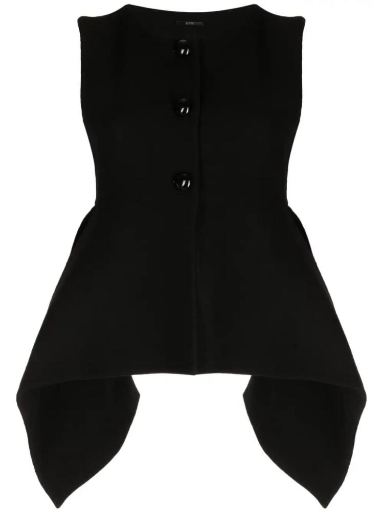 Alexis Vali asymmetric wool top - Black Cover