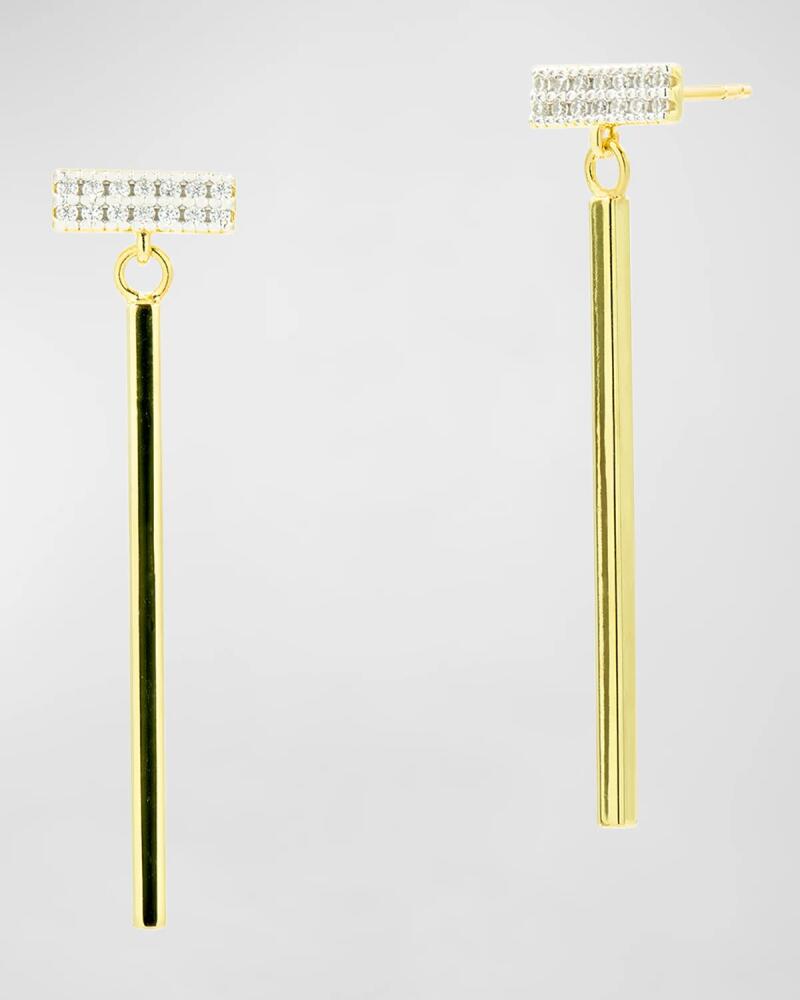 Freida Rothman Horizontal Pave Bar Drop Earrings Cover