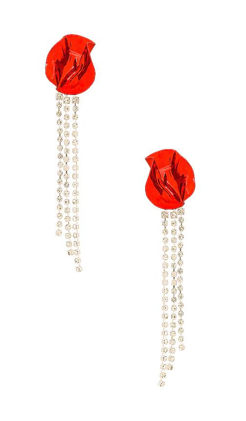 Sterling King Georgia Crystal Earrings in Red Cover