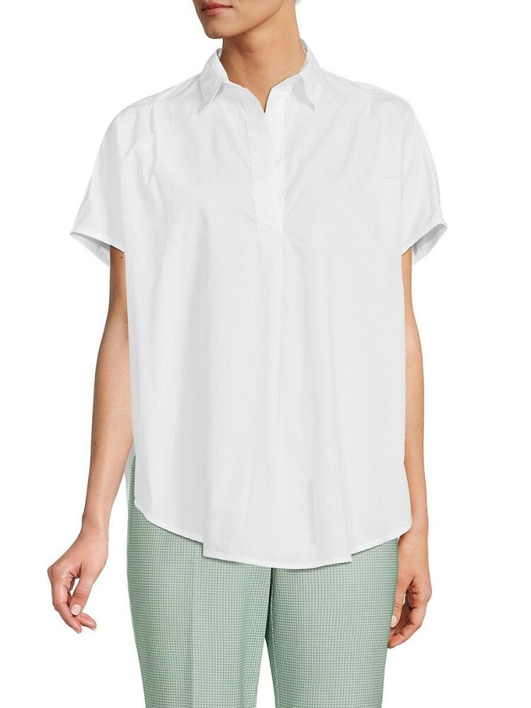 French Connection Women's Cele Rhodes Poplin Shirt - Linen White Cover