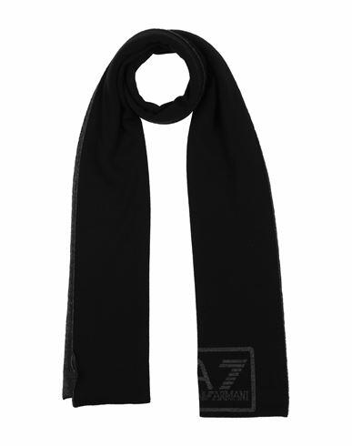 Ea7 Man Scarf Black Polyacrylic Cover