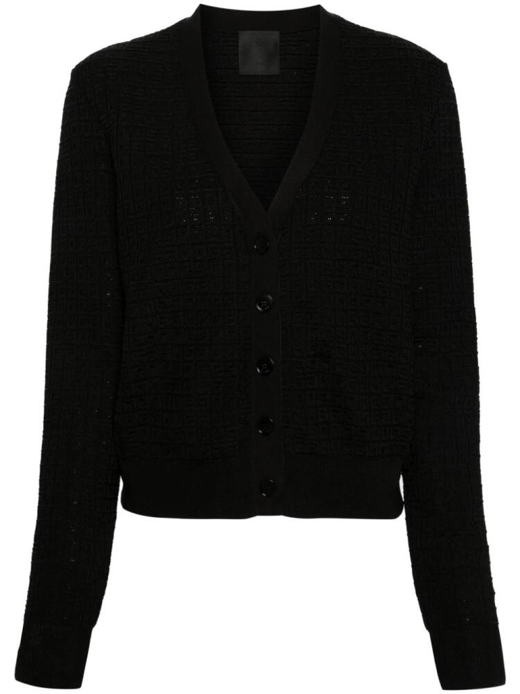 Givenchy 4G-jacquard V-neck cardigan - Black Cover