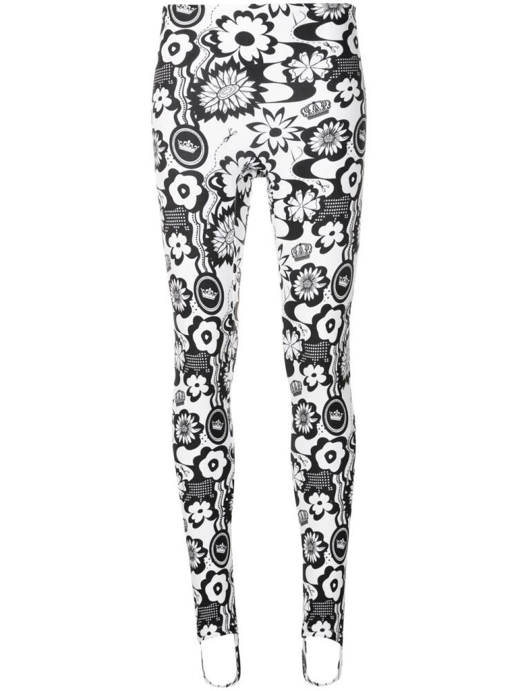 Amir Slama floral-print high-waisted leggings - Black Cover