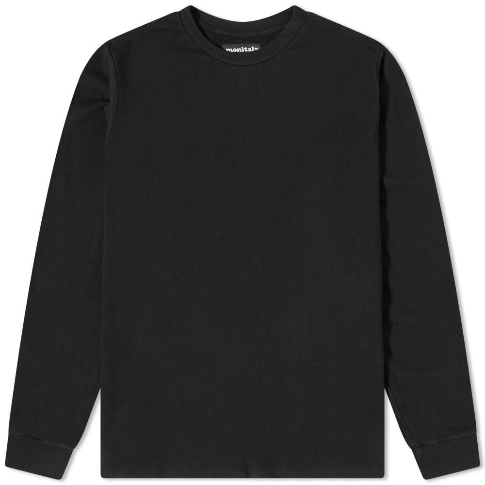 Monitaly Men's French Terry Long T-Shirt in Black Cover