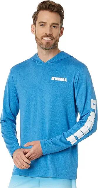 O'Neill Trvlr UPF Hooded Long Sleeve Tee (MDT Blue) Men's Clothing Cover