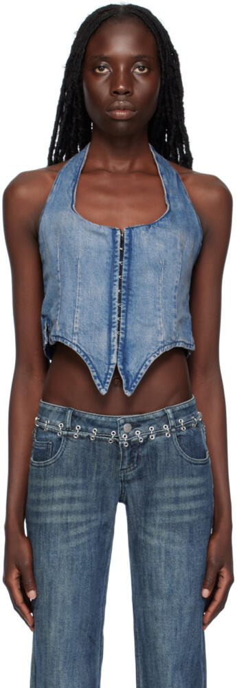 Miaou Blue Dani Denim Corset Cover