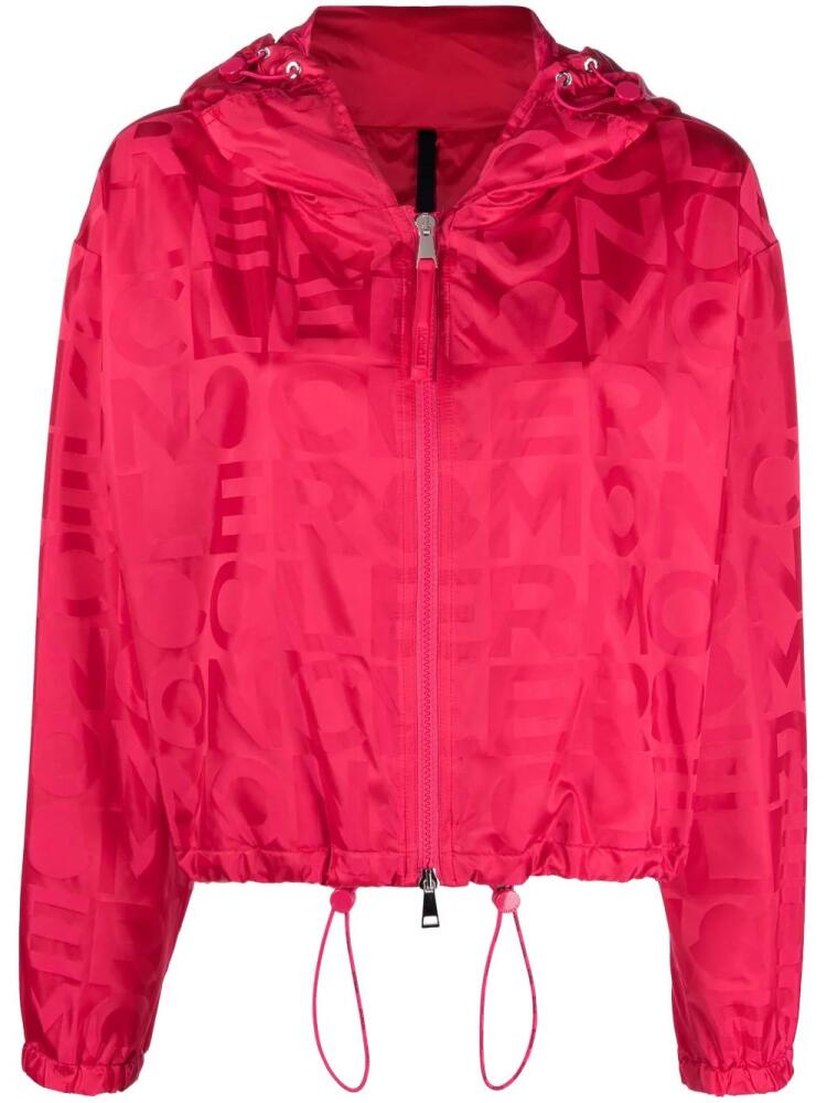 Moncler logo-print windbreaker - Pink Cover