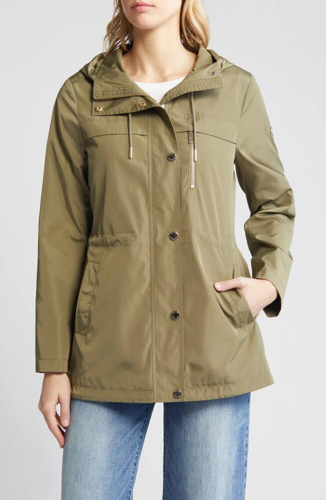 MICHAEL Michael Kors Hooded Jacket in Olive Cover