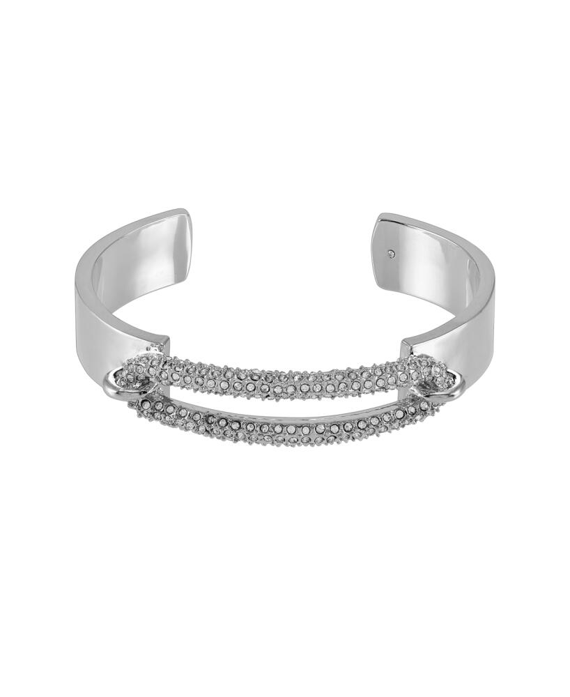 Vince Camuto Silver-Tone Pave Cuff Bracelet - Silver Cover