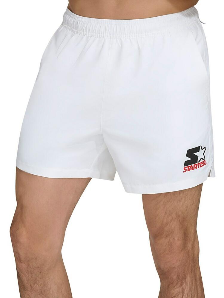 Starter Men's Logo Volleyball Shorts - White Cover