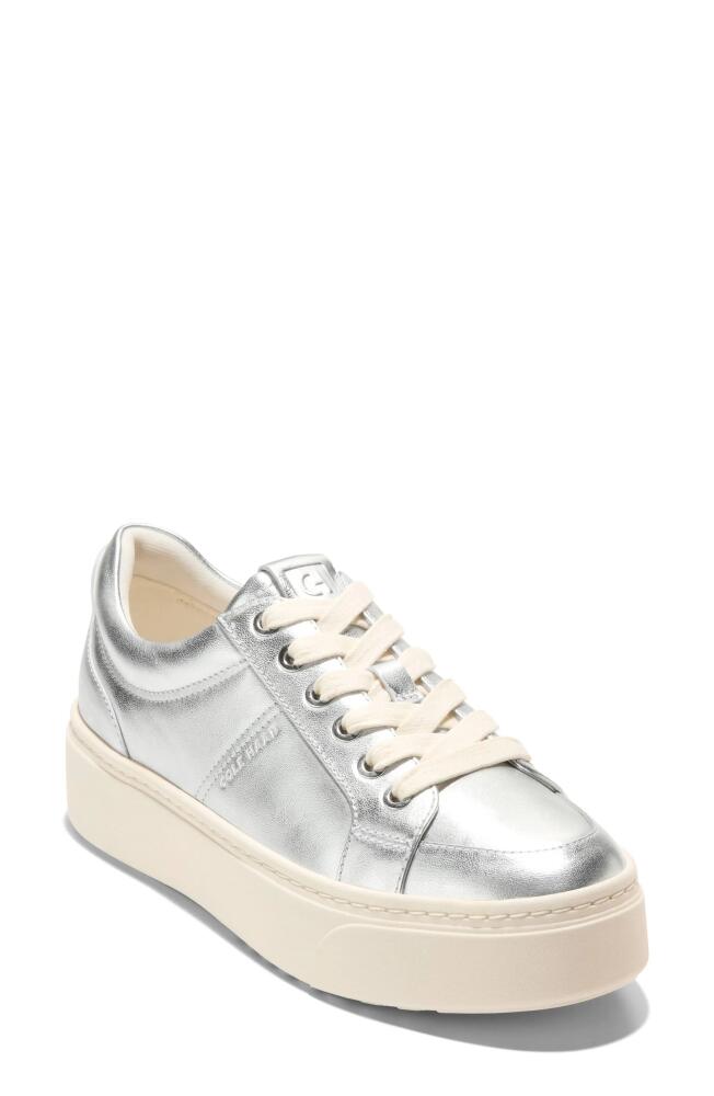 Cole Haan Grandpro Max Platform Sneaker in Silver Multi Cover