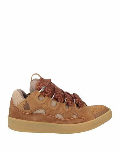 Lanvin Man Sneakers Camel Bovine leather, Polyester Cover