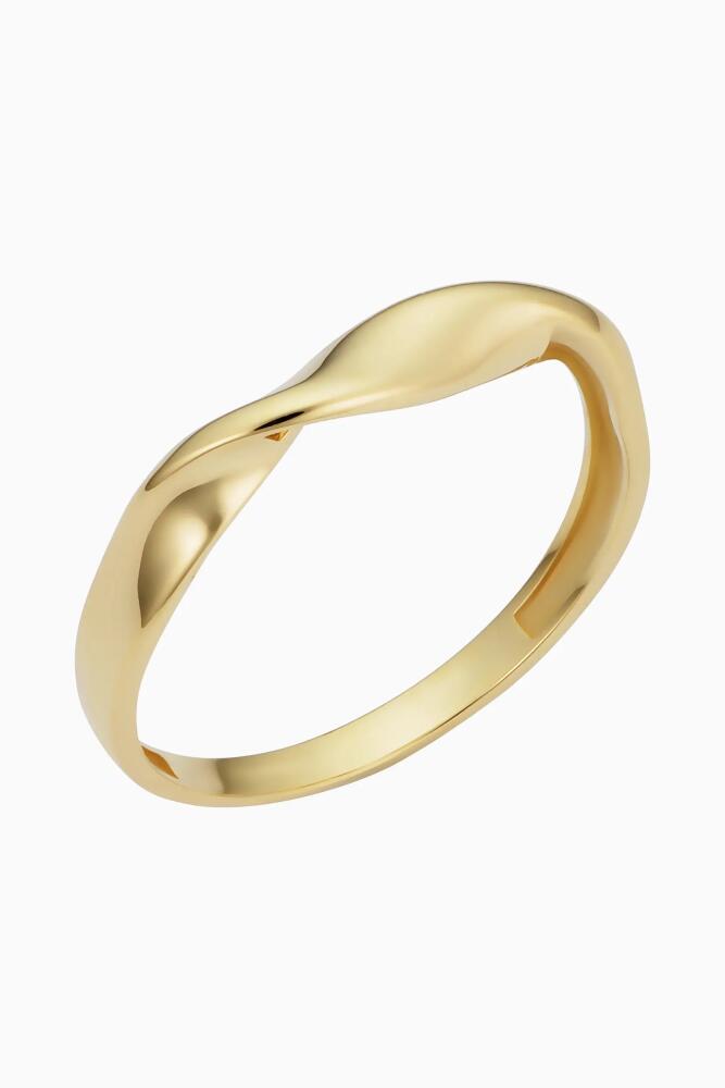 Oradina 14K Yellow Gold Easy Twist Ring Cover