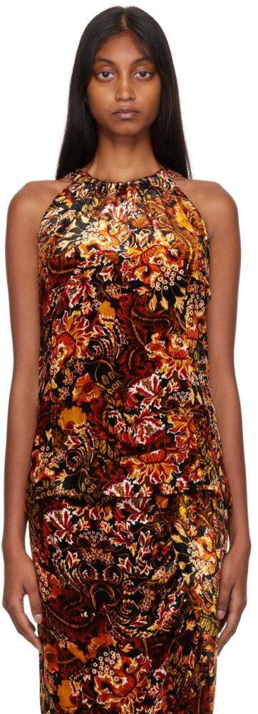 Dries Van Noten Black Printed Tank Top Cover