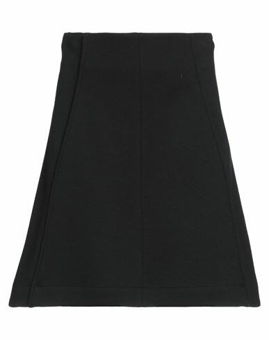 Giorgio Armani Woman Mini skirt Black Virgin Wool, Elastane Cover