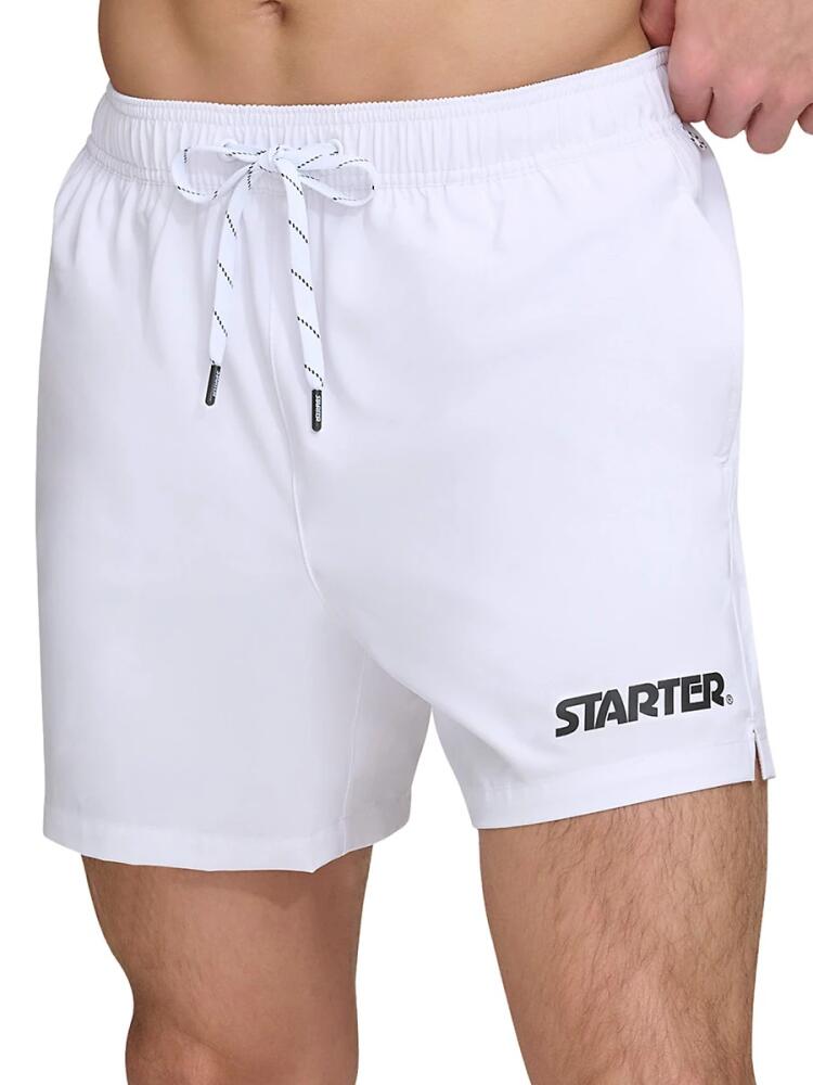 Starter Men's Regular Fit Drawstring Shorts - White Cover