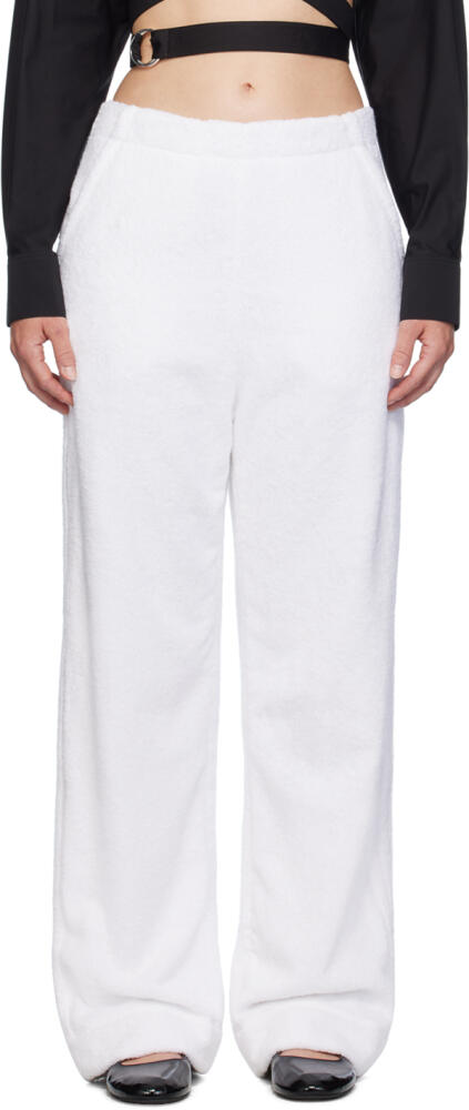 ALAÏA White Loose Trousers Cover