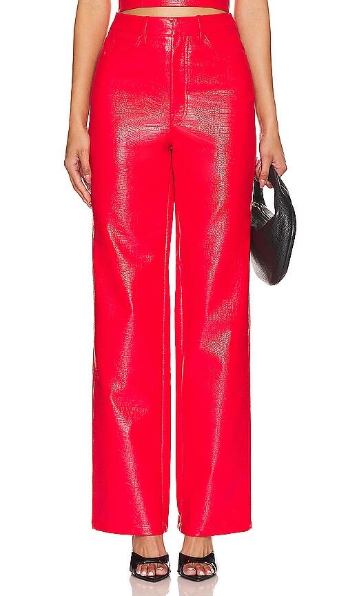 ROTATE Straight Pants in Red Cover