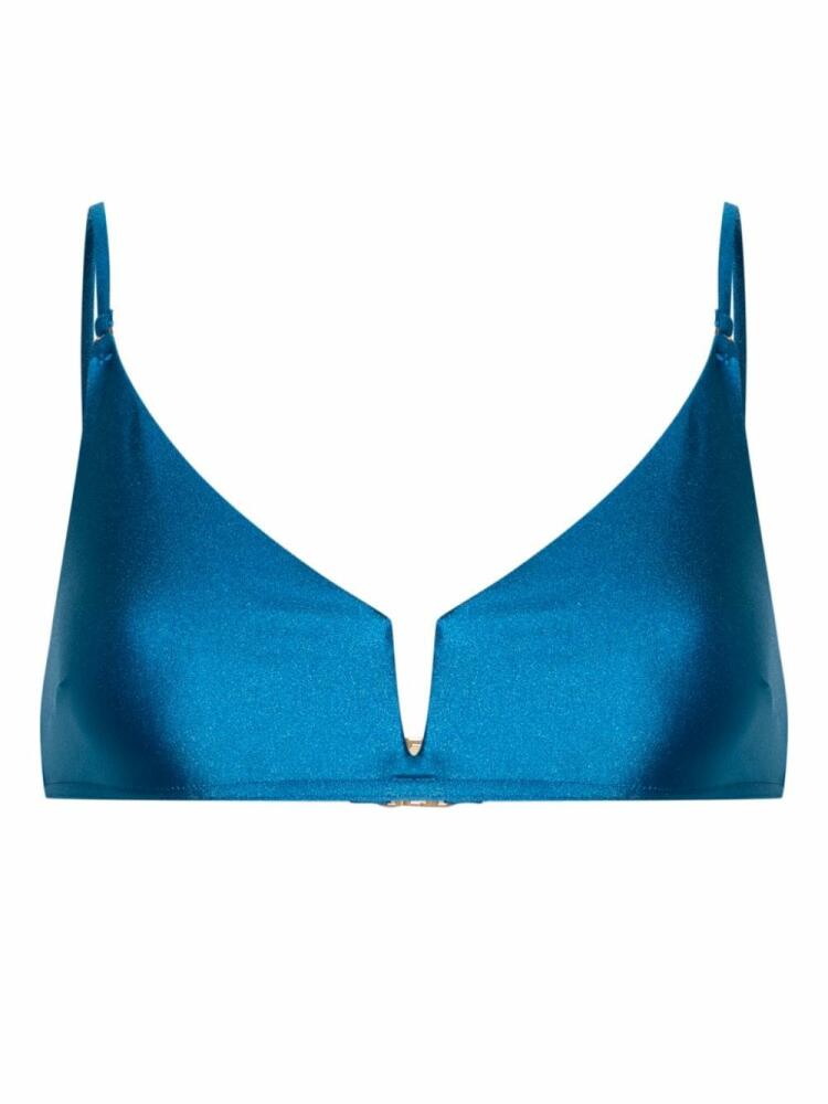 ZIMMERMANN August V-neck bikini top - Blue Cover