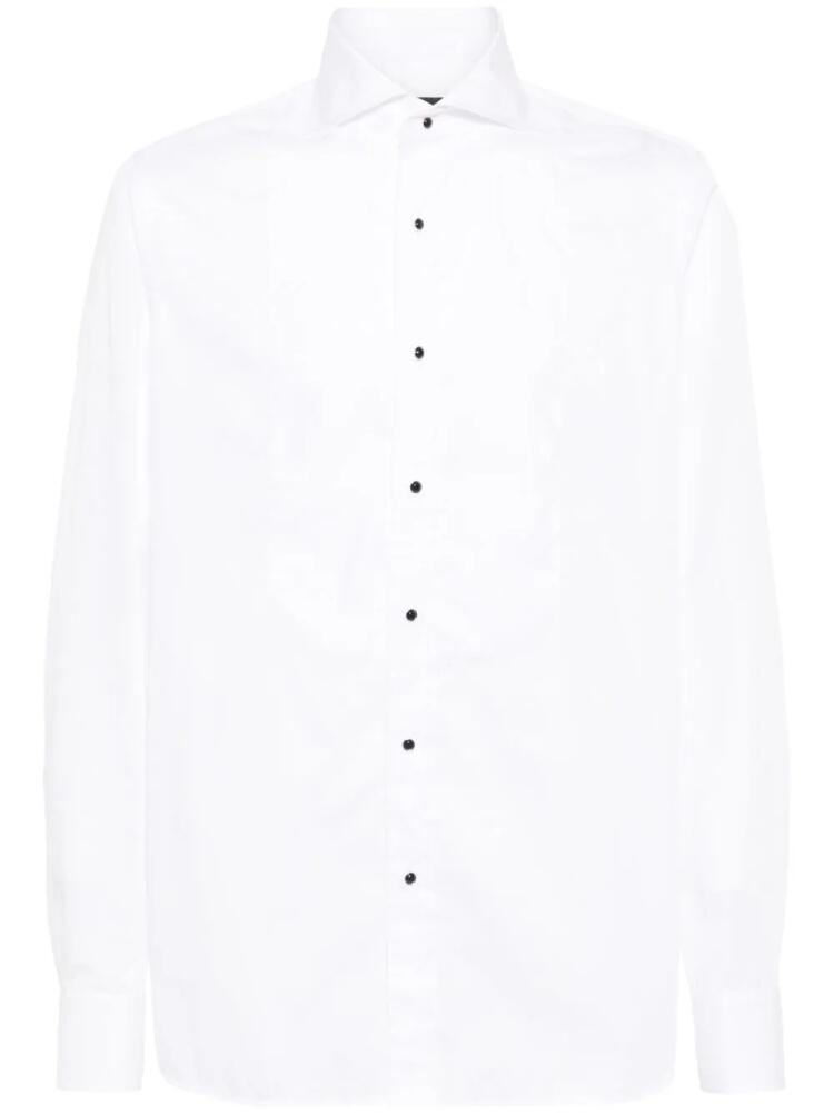 Tagliatore long-sleeve cotton shirt - White Cover