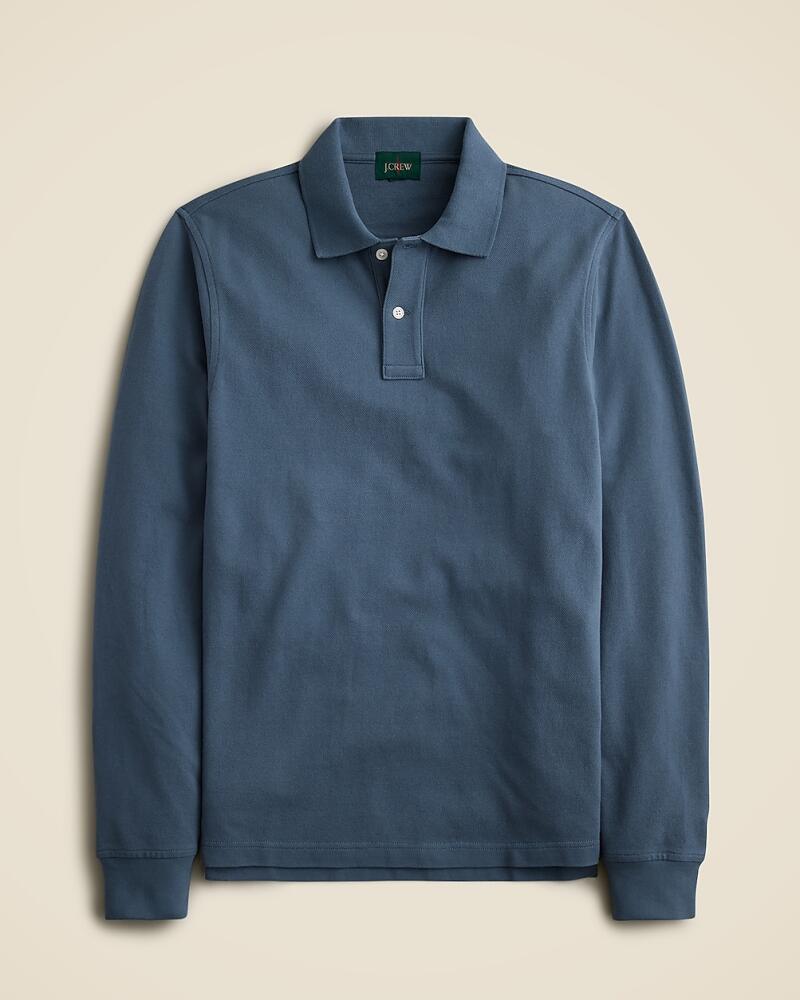 J.Crew Tall long-sleeve classic piqué polo shirt Cover