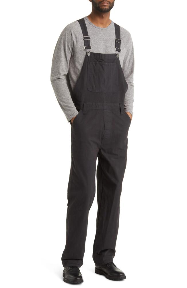 Madewell Garment Dyed Denim Carpenter Overalls in Black Coal Cover