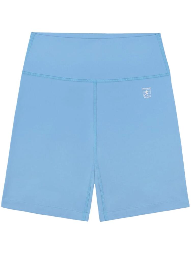 Sporty & Rich Runner logo-print shorts - Blue Cover