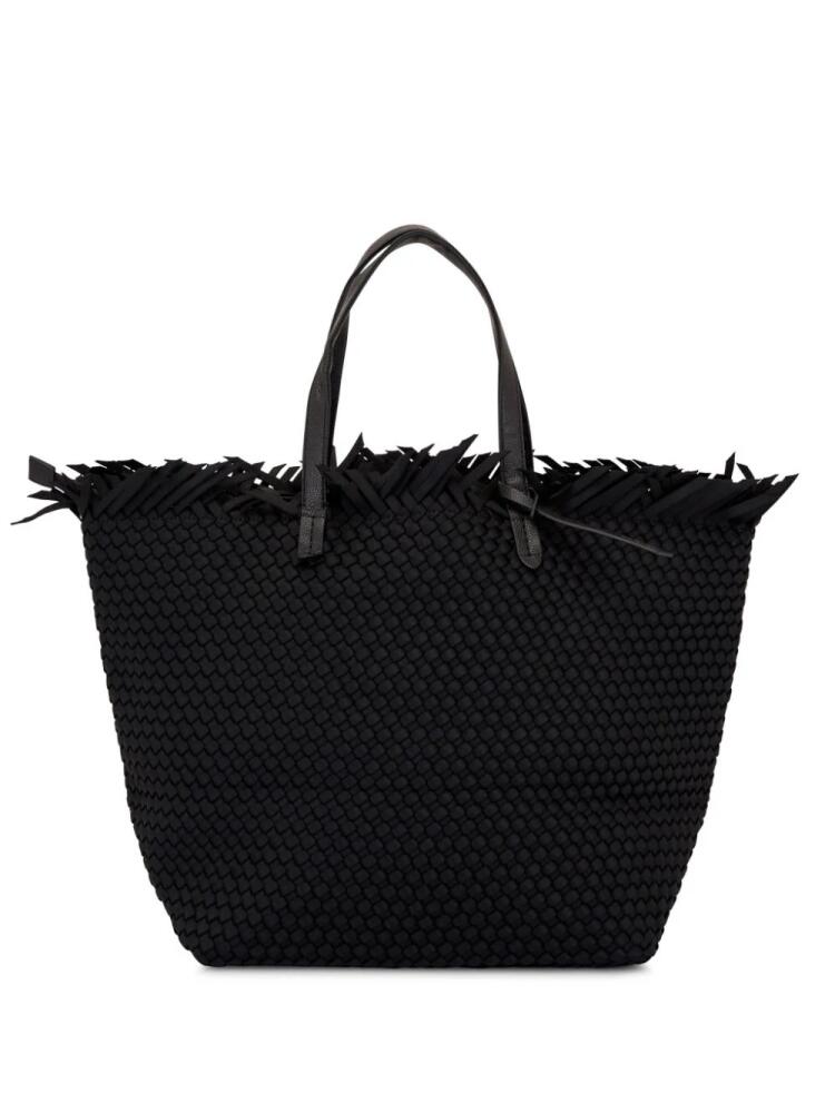 NAGHEDI interlock-weave frayed tote bag - Black Cover