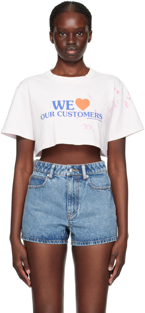 Alexander Wang Pink 'We Love Our Customers' T-Shirt Cover