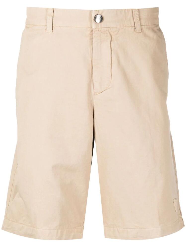 Emporio Armani straight-leg cotton shorts - Brown Cover