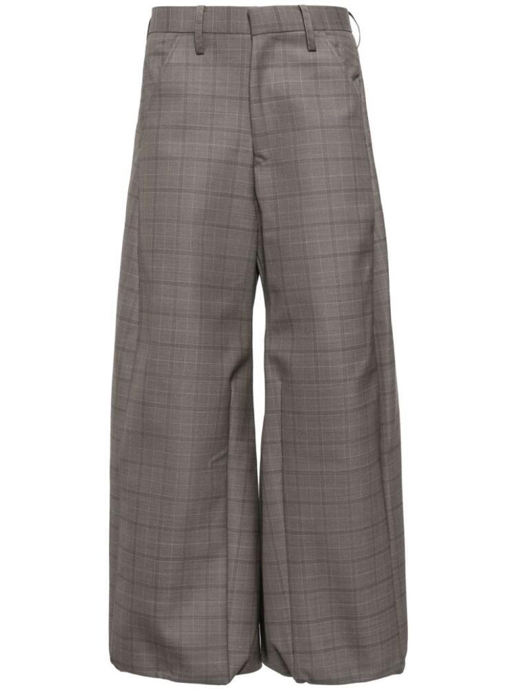 Doublet Robot wide-leg wool trousers - Brown Cover