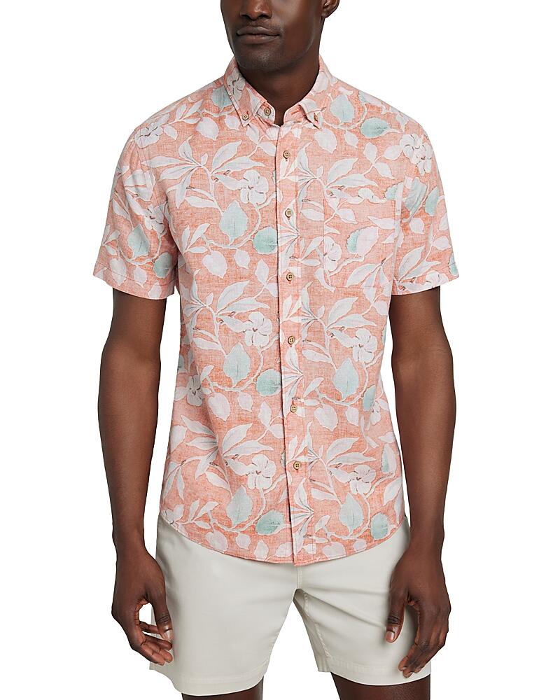 Faherty Breeze Short Sleeve Printed Button Front Shirt Cover