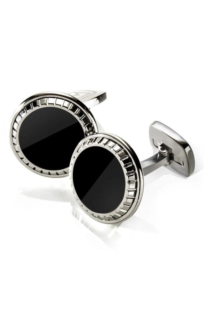 M-Clip® Enamel Cuff Links in Stainless Steel/Black Cover