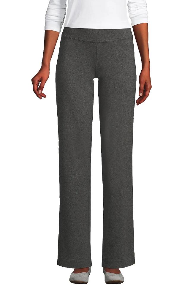 Lands' End Starfish Mid Rise Straight Leg Pants in Charcoal Heather Cover