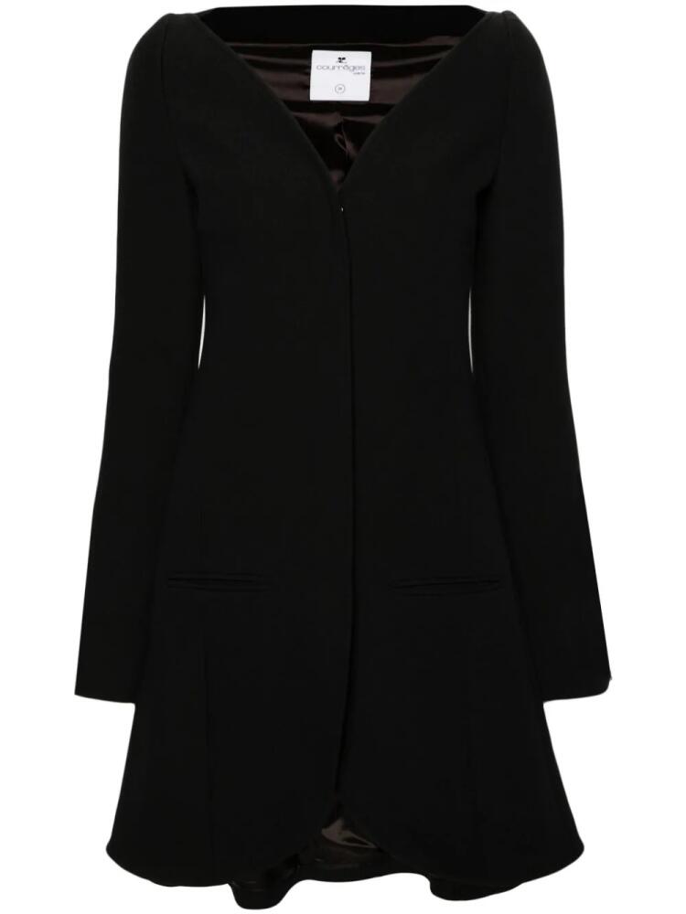 Courrèges Ellipse Heritage crepe coat - Black Cover