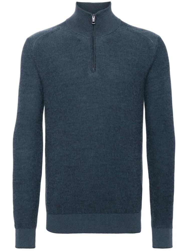 Brioni half-zip jumper - Blue Cover