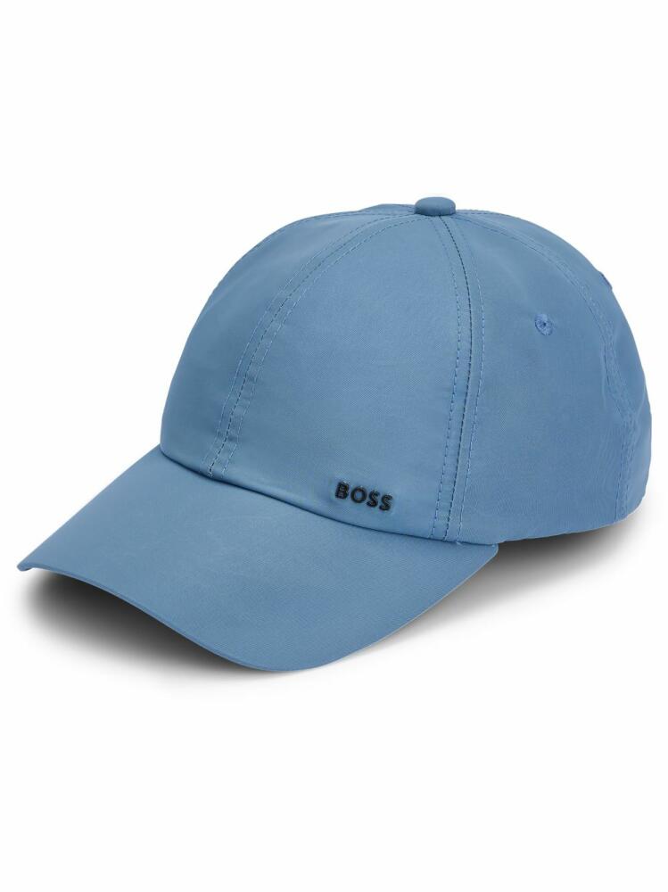 BOSS logo-plaque recycled nylon cap - Blue Cover