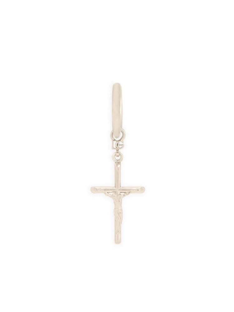 Dolce & Gabbana cross-pendant hoop earring - Silver Cover