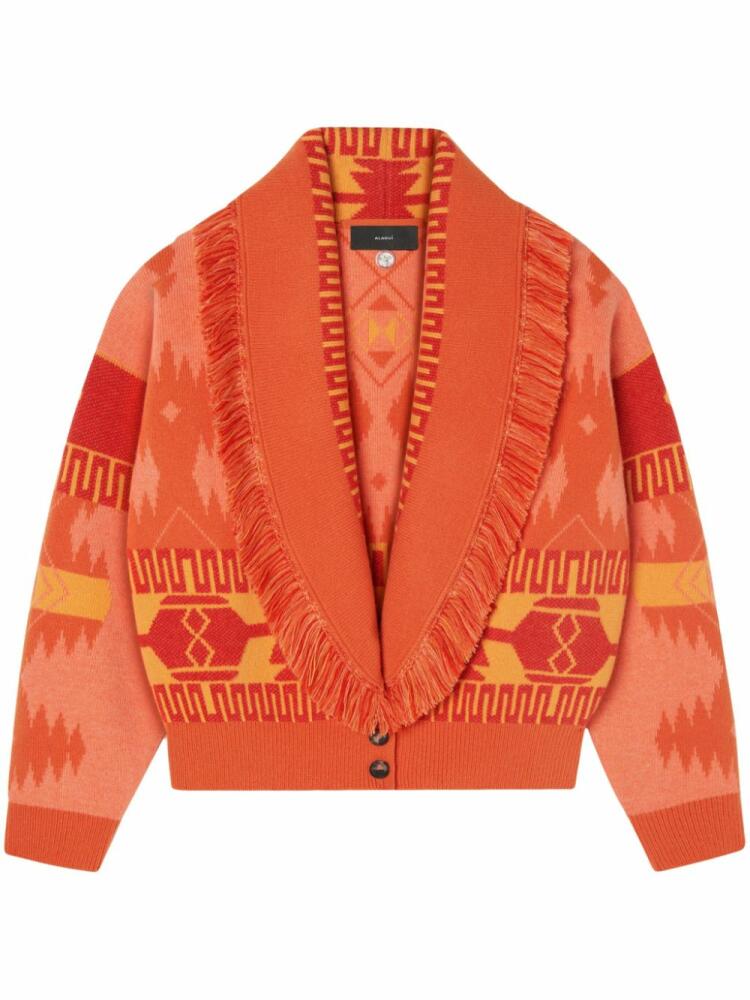 Alanui Icon jacquard cardigan - Orange Cover